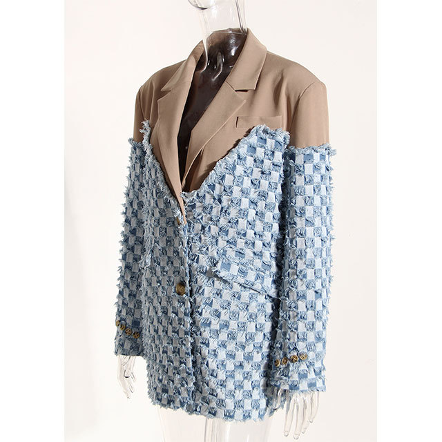 The Denim Mixed Blazer
