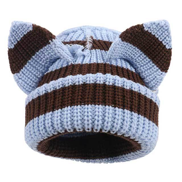 Cat Ears Knitted Beanie Hat