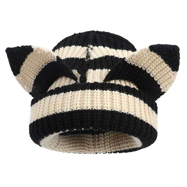 Cat Ears Knitted Beanie Hat