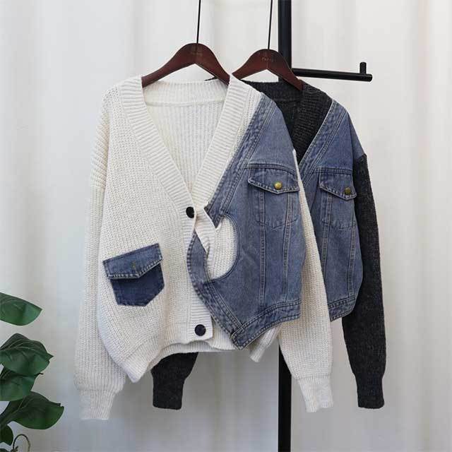 Twisted Design Knitted Cardigan