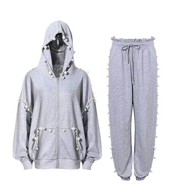 Pearl Hooded Sweatsuit Set