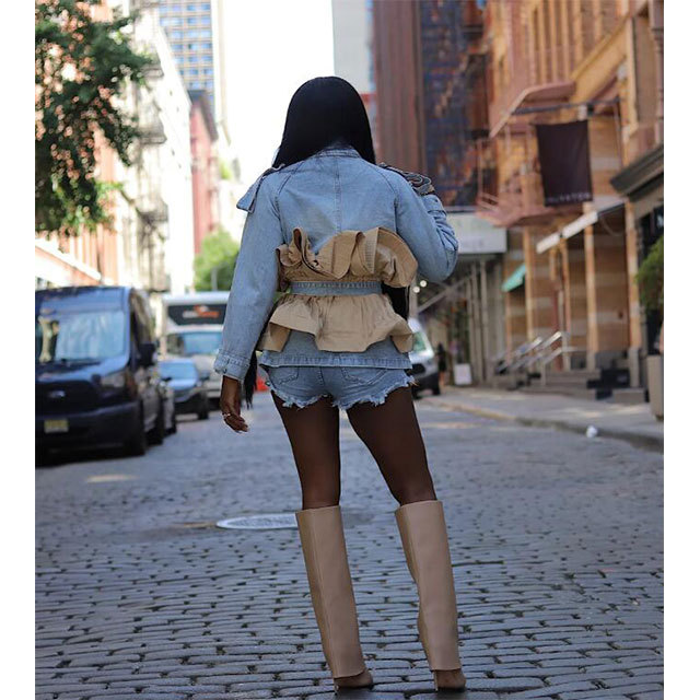 Peplum Denim Jacket