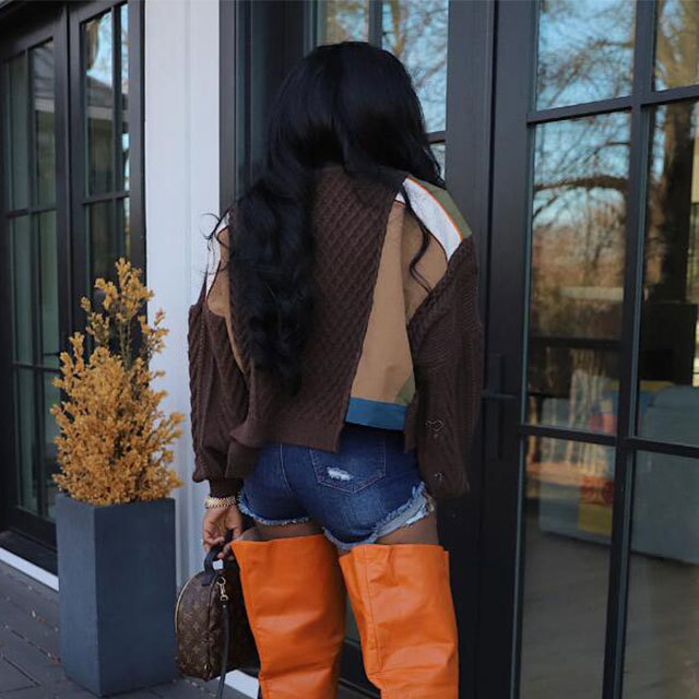 Color Block Patchwork Style Sweater