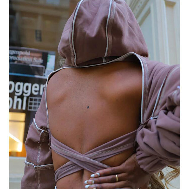 Hollow Out Hooded Hoodies