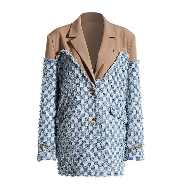 The Denim Mixed Blazer