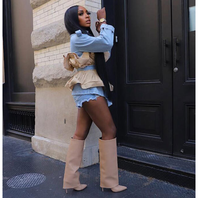 Peplum Denim Jacket