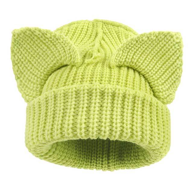 Cat Ears Knitted Beanie Hat