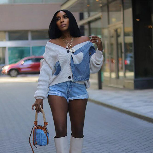 Twisted Design Knitted Cardigan