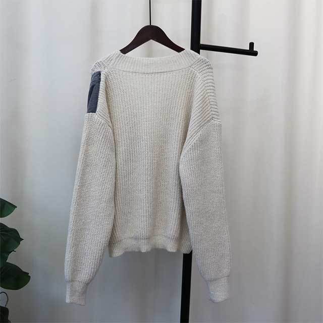 Twisted Design Knitted Cardigan