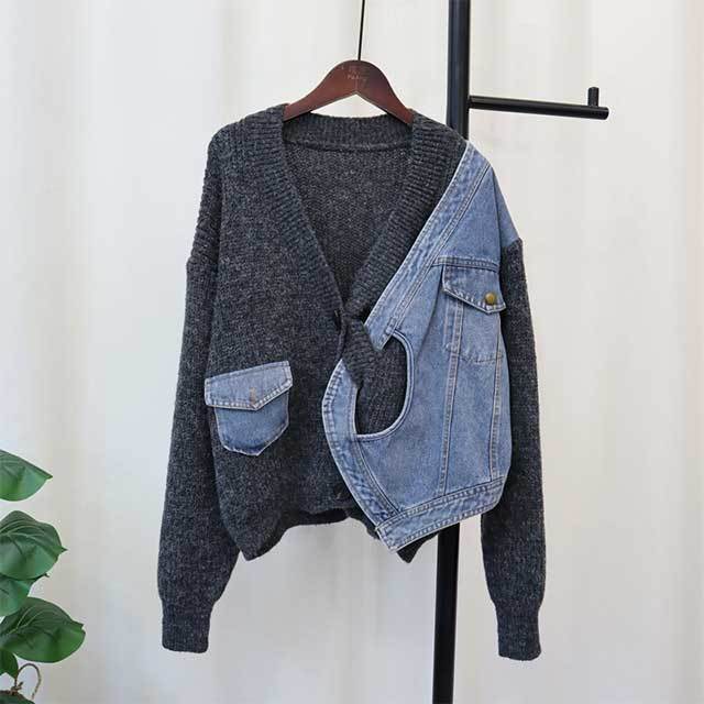 Twisted Design Knitted Cardigan