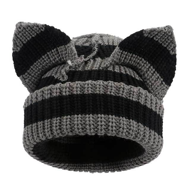 Cat Ears Knitted Beanie Hat