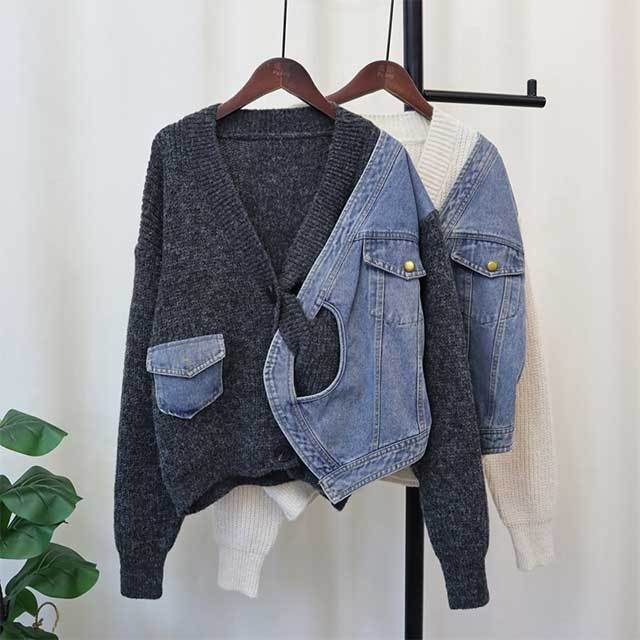 Twisted Design Knitted Cardigan