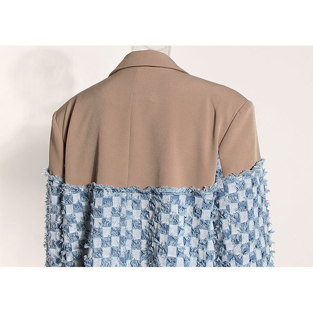 The Denim Mixed Blazer