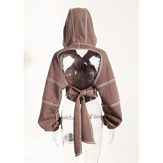Hollow Out Hooded Hoodies