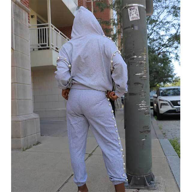Pearl Hooded Sweatsuit Set