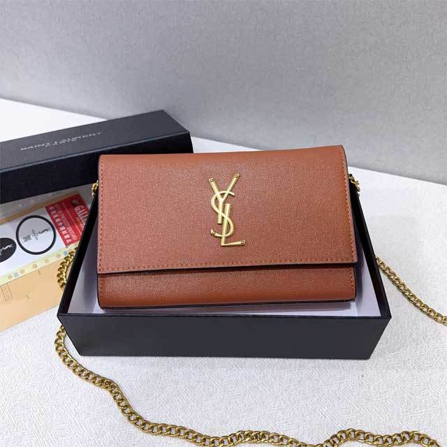 Metal Logo Leather Fashion Messenger Bag