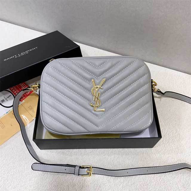 Metal Logo Leather Crossbody Bag
