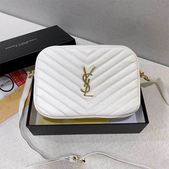 Metal Logo Leather Crossbody Bag