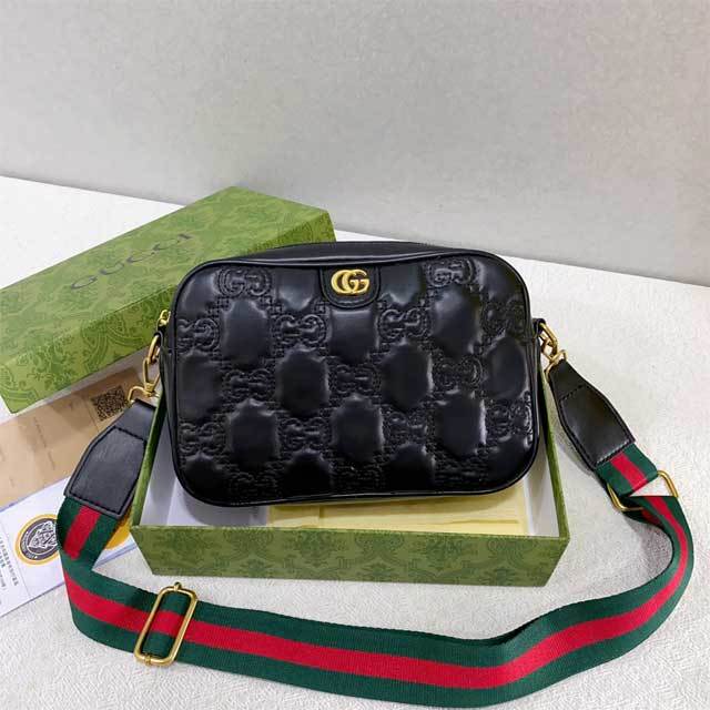 Striped Leather Fashion Crossbody Bag