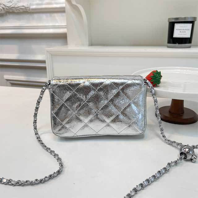 Metal Logo Leather Fashion Messenger Bag