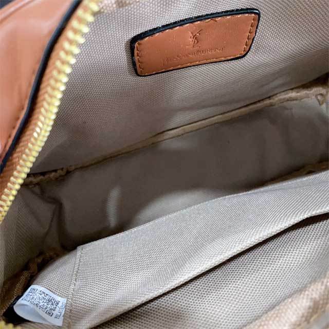 Metal Logo Leather Crossbody Bag