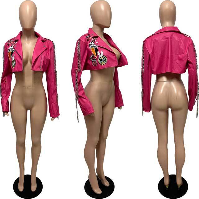 Leather Punk Crop Jacket