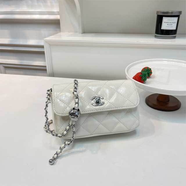 Metal Logo Leather Fashion Messenger Bag