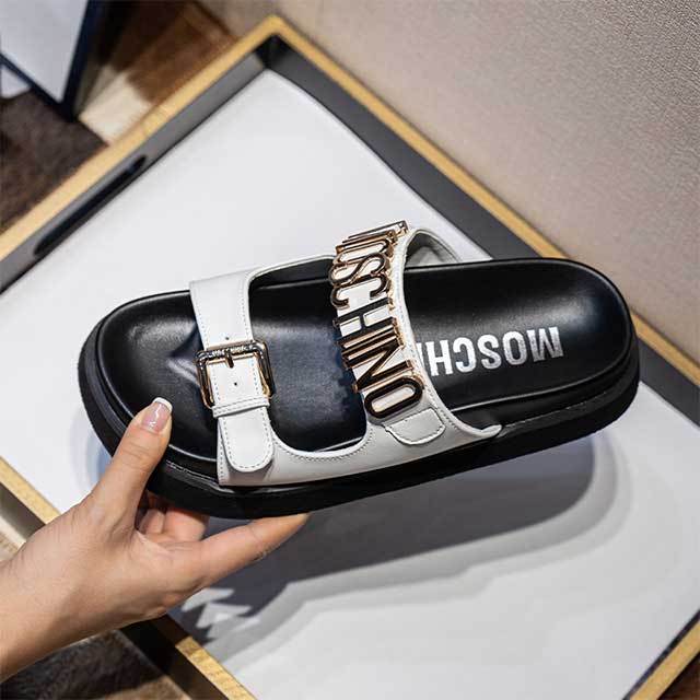 Adjustable Straps Open Toe Flat Slippers