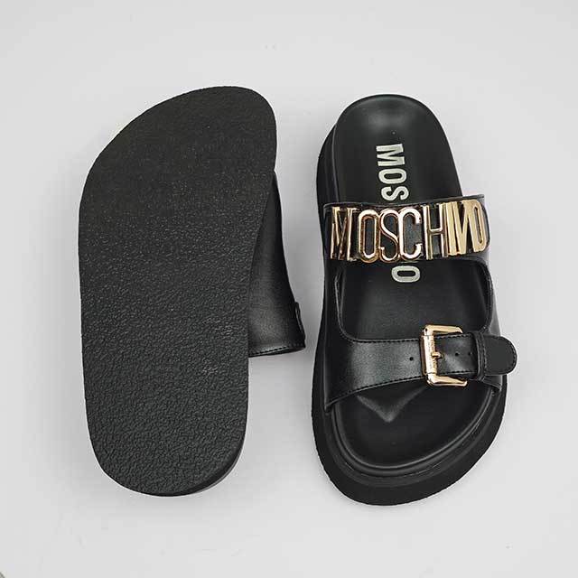 Adjustable Straps Open Toe Flat Slippers