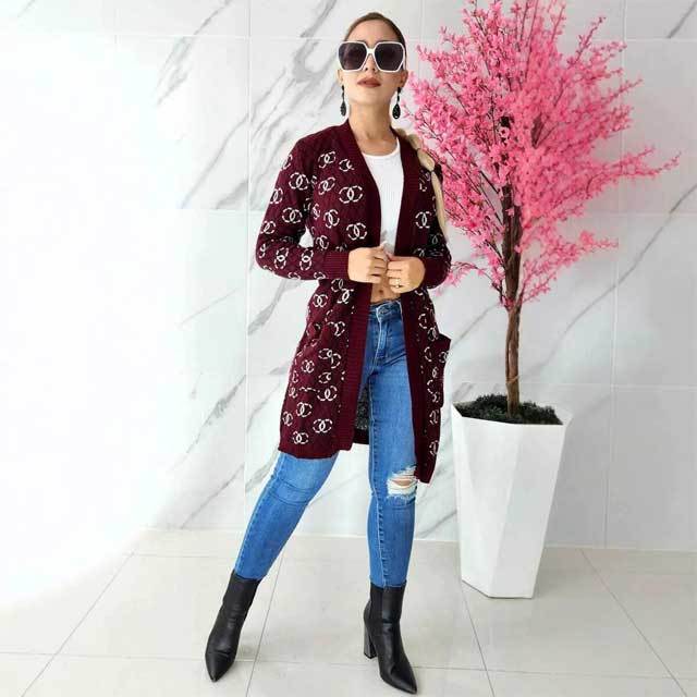 Fashion Design Knit Cardigan Coat