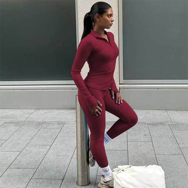 Basic Long Sleeve Casual Jogging Suit