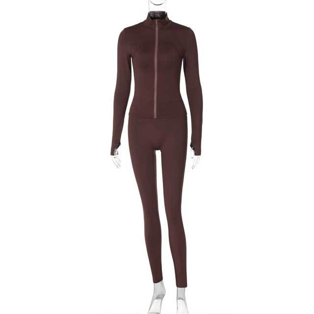 Basic Long Sleeve Casual Jogging Suit