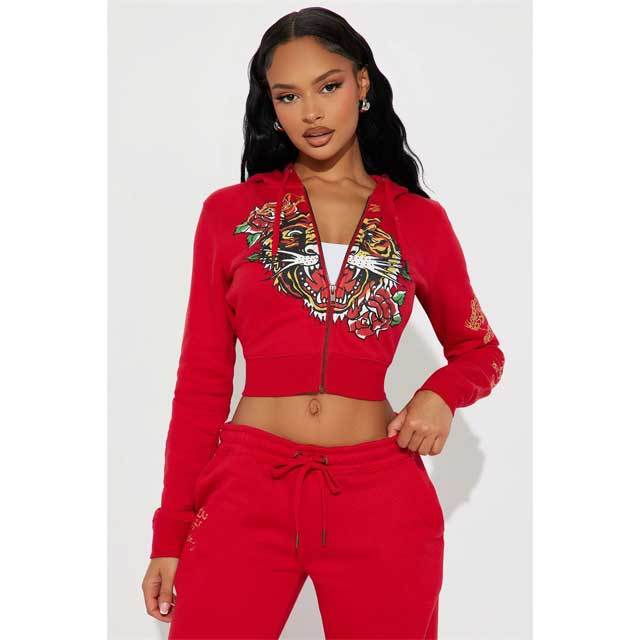 Printed Casual Fall Tracksuit Set