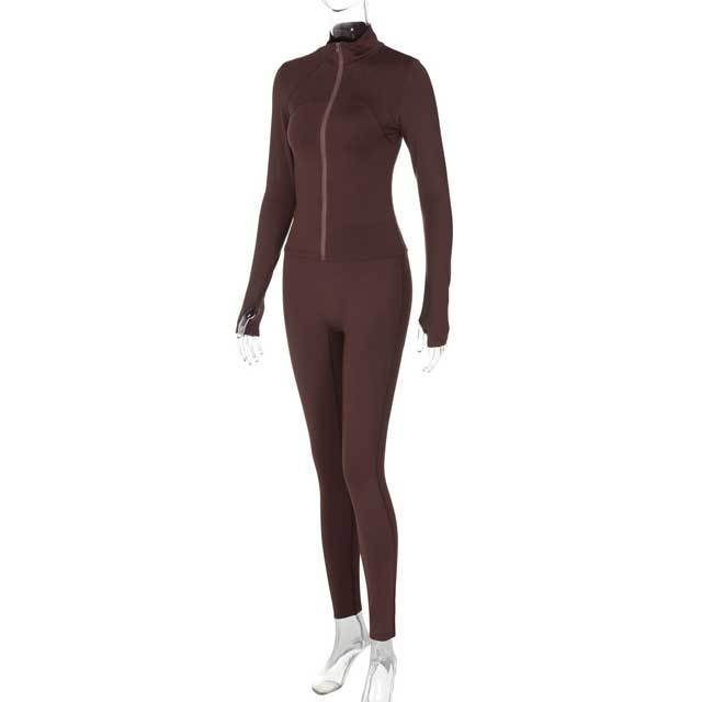 Basic Long Sleeve Casual Jogging Suit