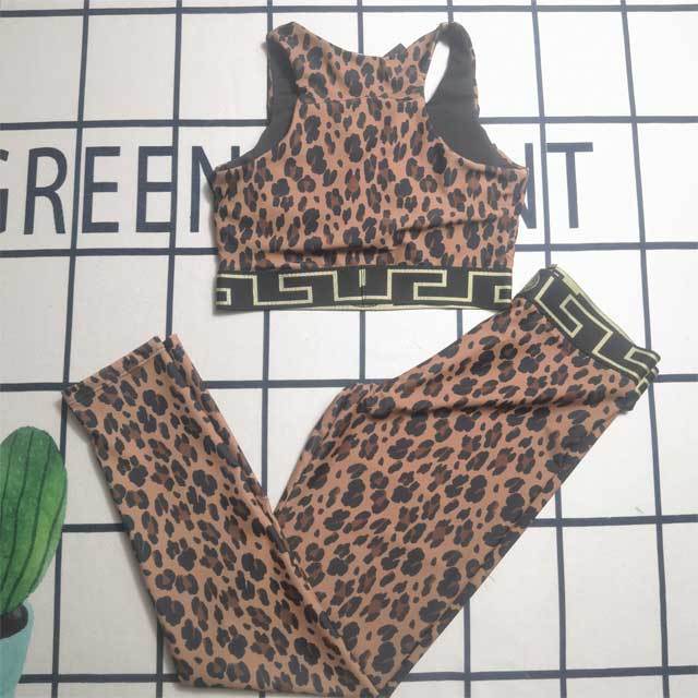 Leopard Print Skinny Jogging Suit
