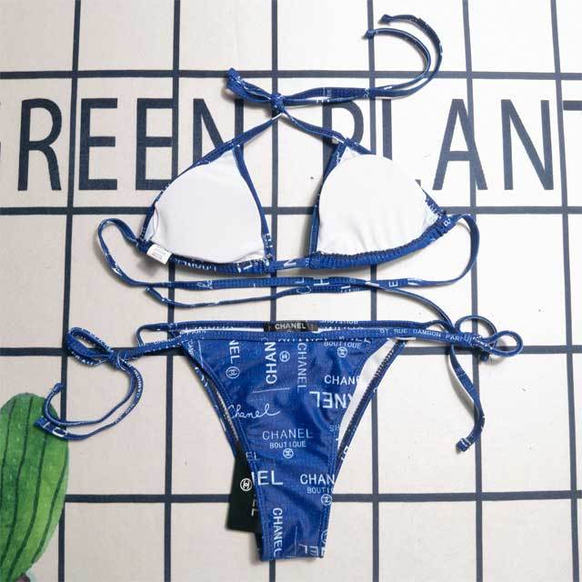 Printed Strappy Sexy Bikini Swimsuit