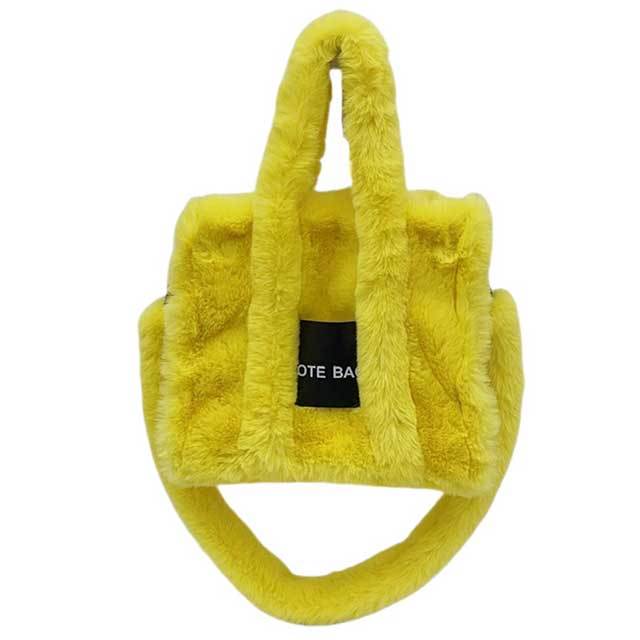 Candy Color Plush Crossbody Bag