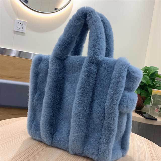 Luxury Design Faux Fur Handbag