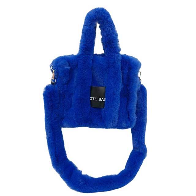 Candy Color Plush Crossbody Bag
