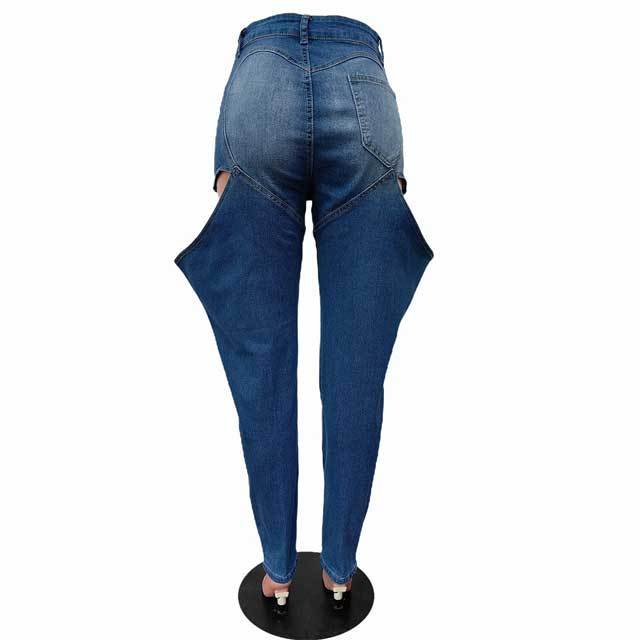 Chic Cut Out Boyfriend Jeans