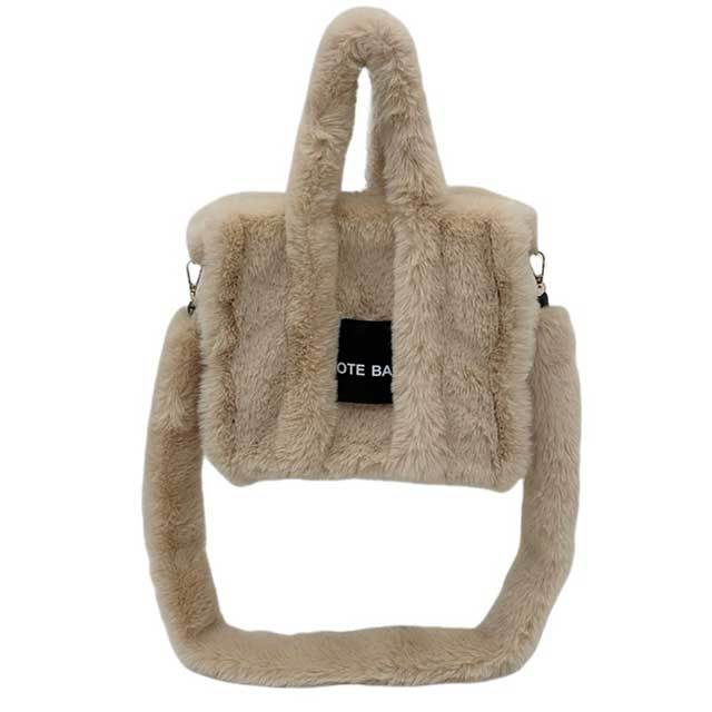 Candy Color Plush Crossbody Bag