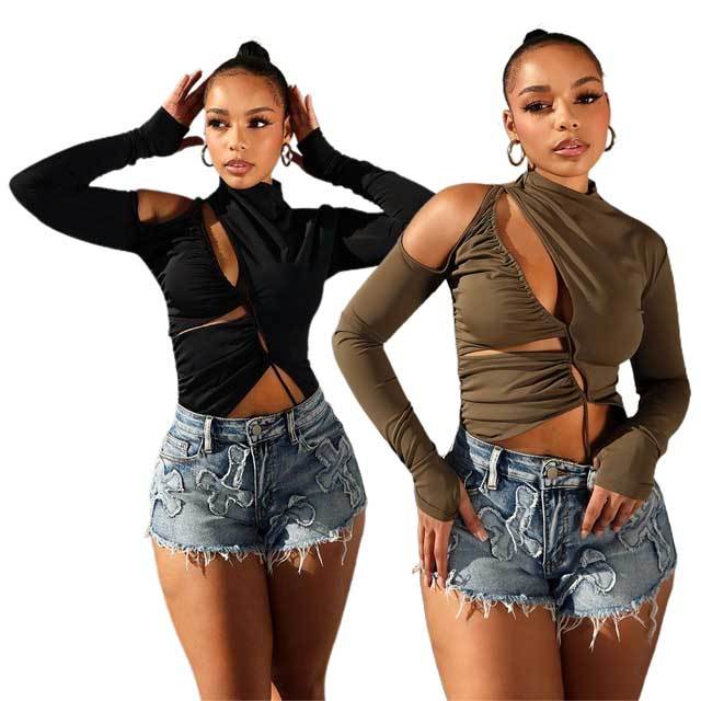 Embroidery Casual Denim Shorts
