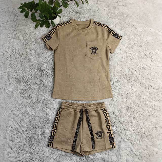 Fashion Embossing Casual Short Set