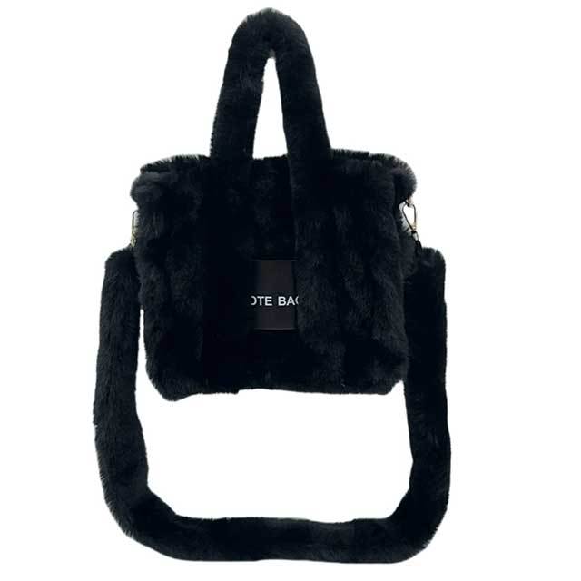 Candy Color Plush Crossbody Bag