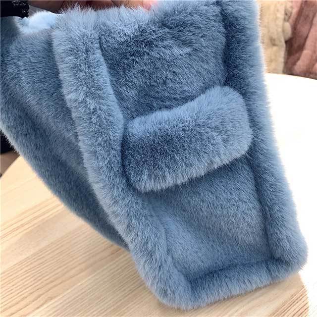 Luxury Design Faux Fur Handbag