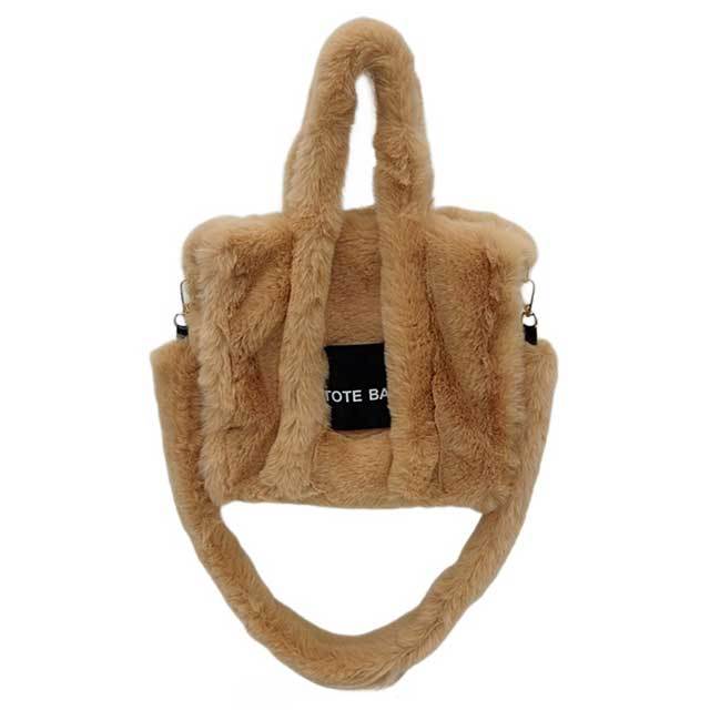 Candy Color Plush Crossbody Bag