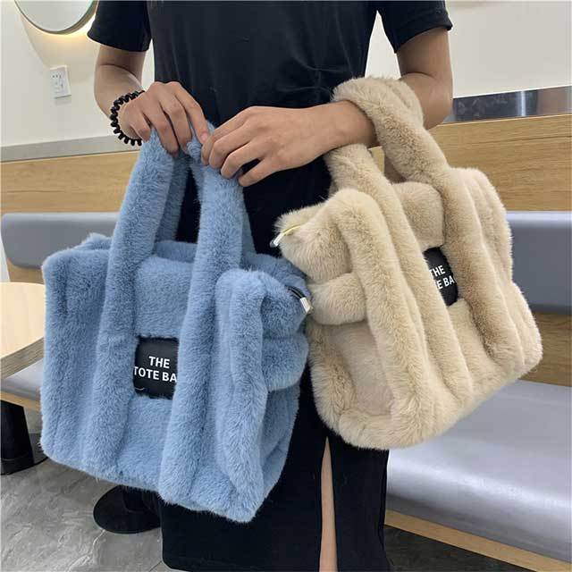 Luxury Design Faux Fur Handbag