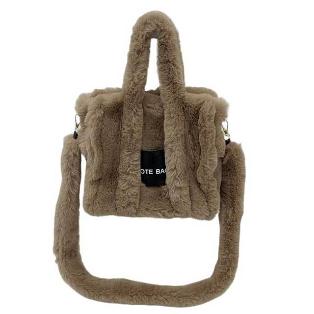 Candy Color Plush Crossbody Bag