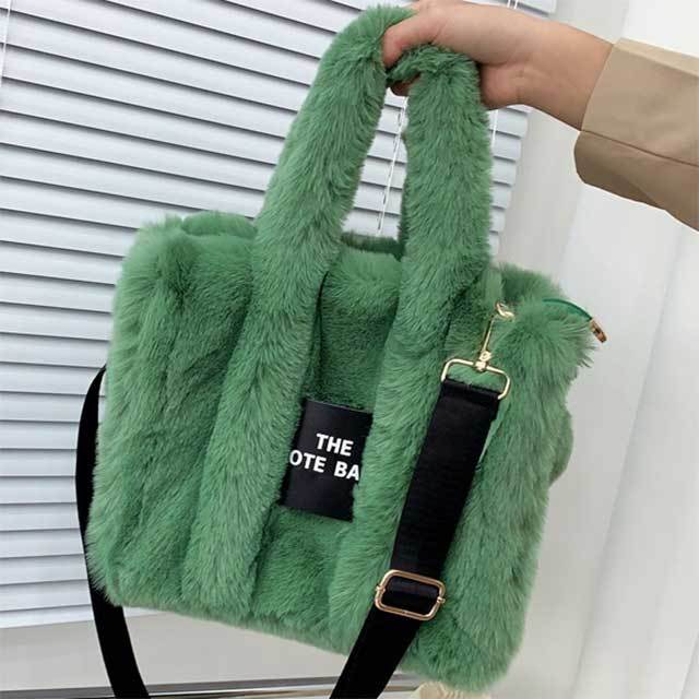 Luxury Design Faux Fur Handbag