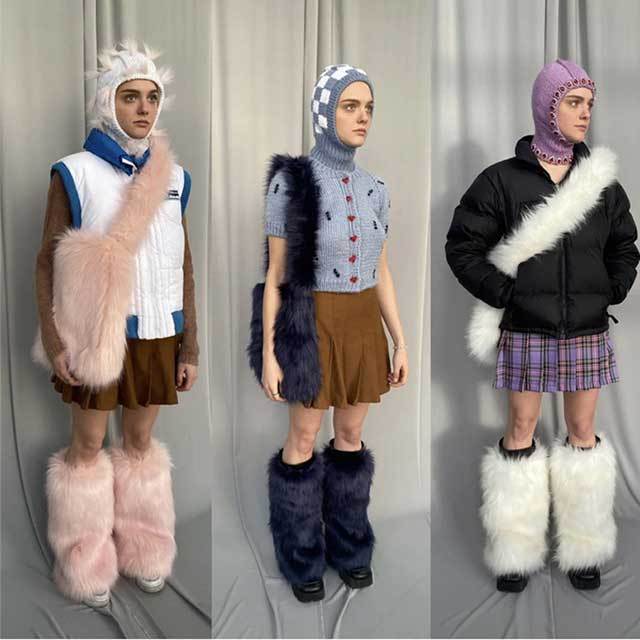 Candy Color Fuzzy Shoulder Bag